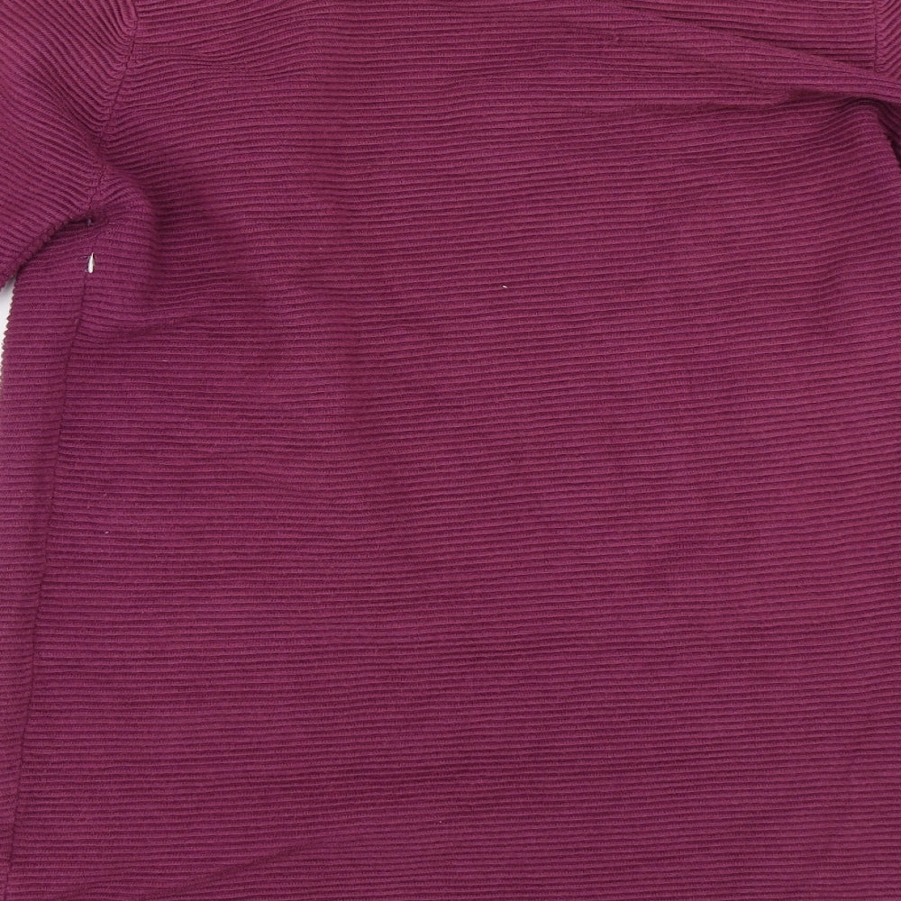 Brand and care label for Paramour women’s purple cardigan jumper, size M