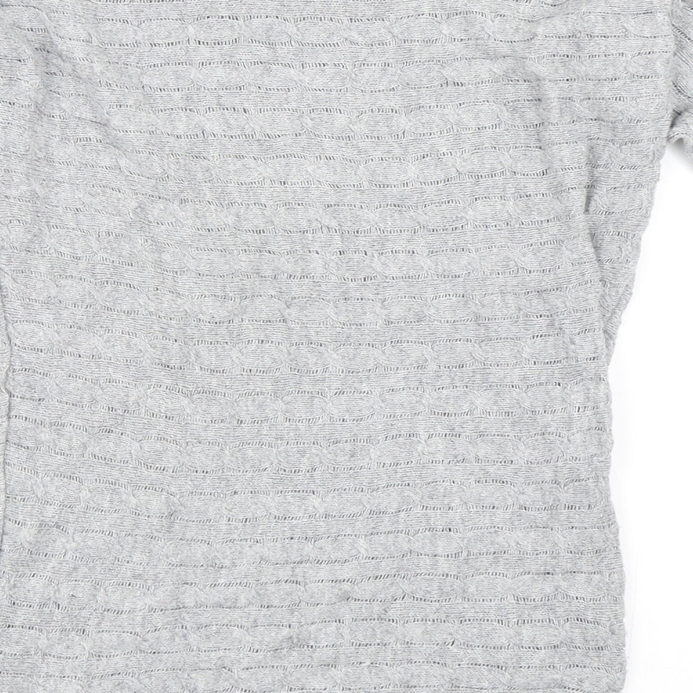 Brand and care label for H&M girls’ grey jumper, size 10-11, years