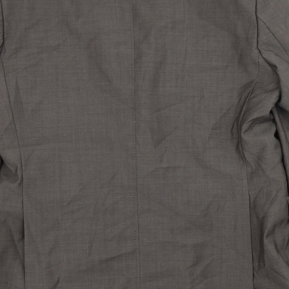 Brand and care label for Next men’s brown jacket suit jacket, size L