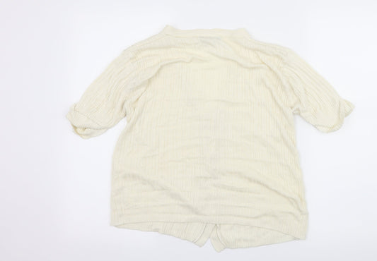 Papillon Womens Ivory Knit Cardigan Jumper Size M