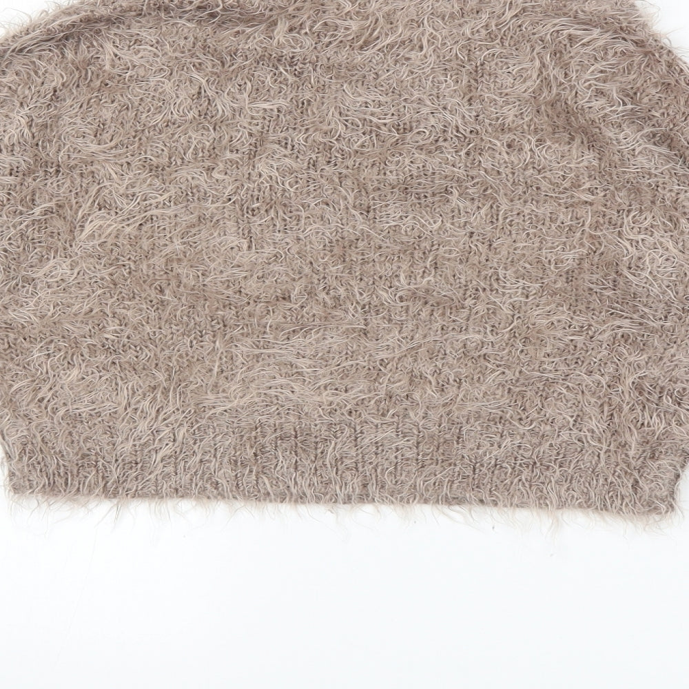 Brand and care label for Next women’s grey knit jumper, size UK 8