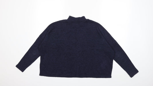 H&M Womens Blue Knit Pullover Jumper Size XS