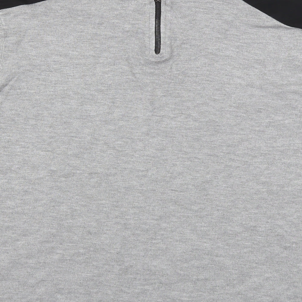 Brand and care label for Papaya women’s grey knit jumper, size UK 20