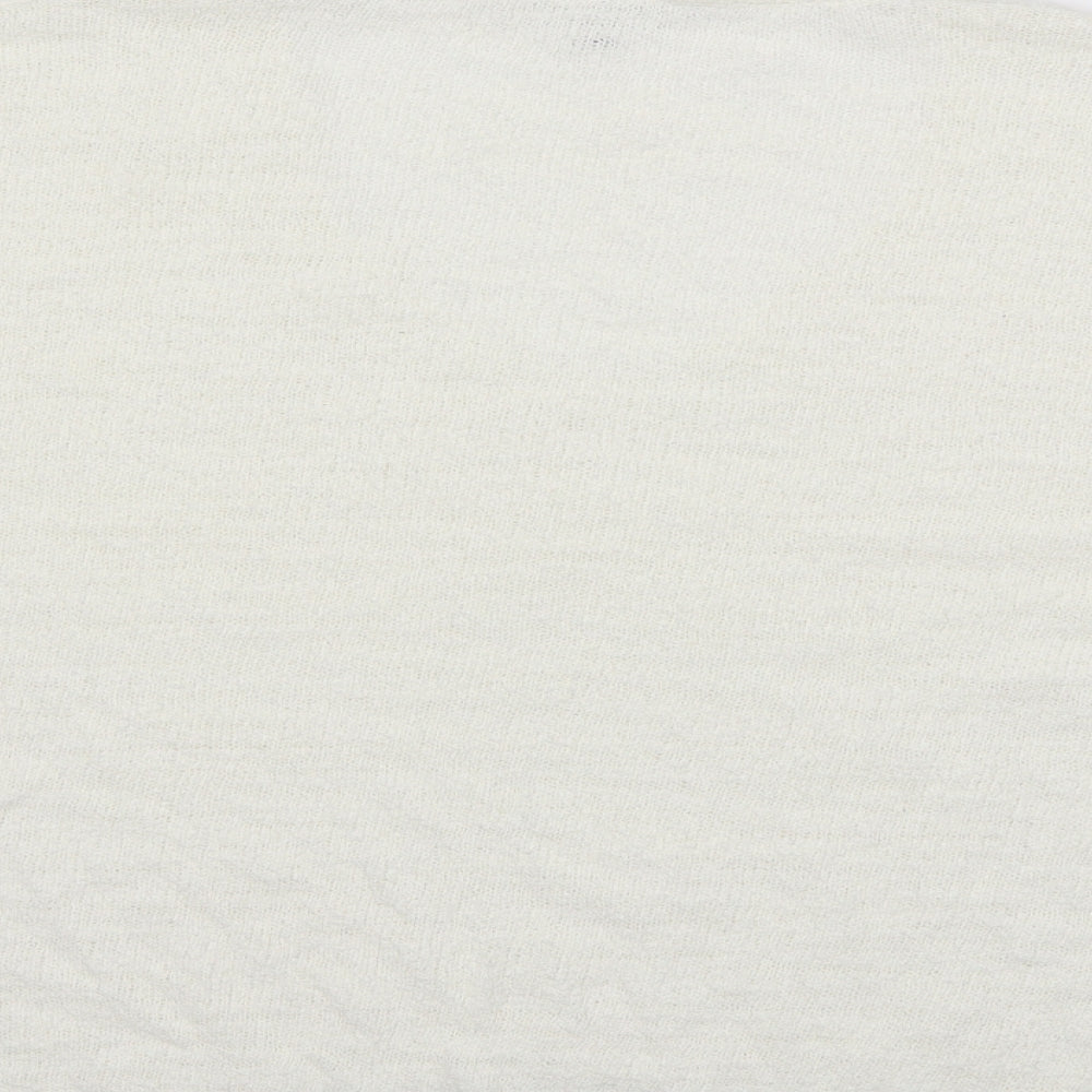 Brand and care label for Next women’s white knit jumper, size UK 18