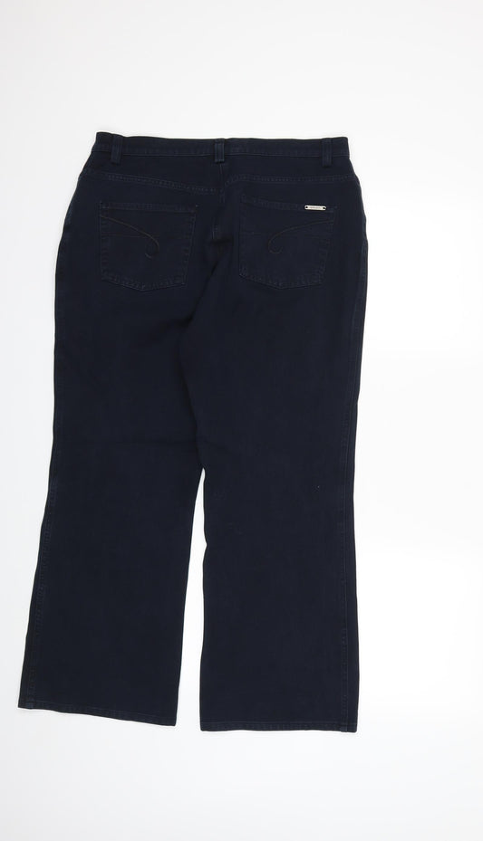 Olsen Womens Blue Denim Straight Jeans Size 34 in L26 in