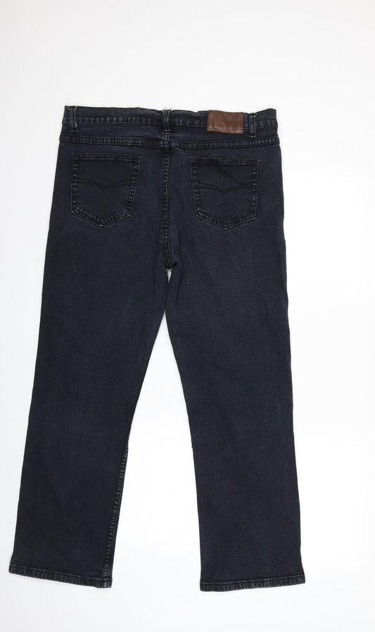 Cotton Traders Womens Blue Denim Straight Jeans Size 36 in L26 in