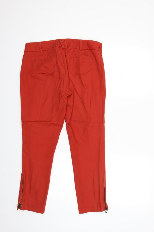 Cartonnier Womens Red Trousers Size 8 L25 in