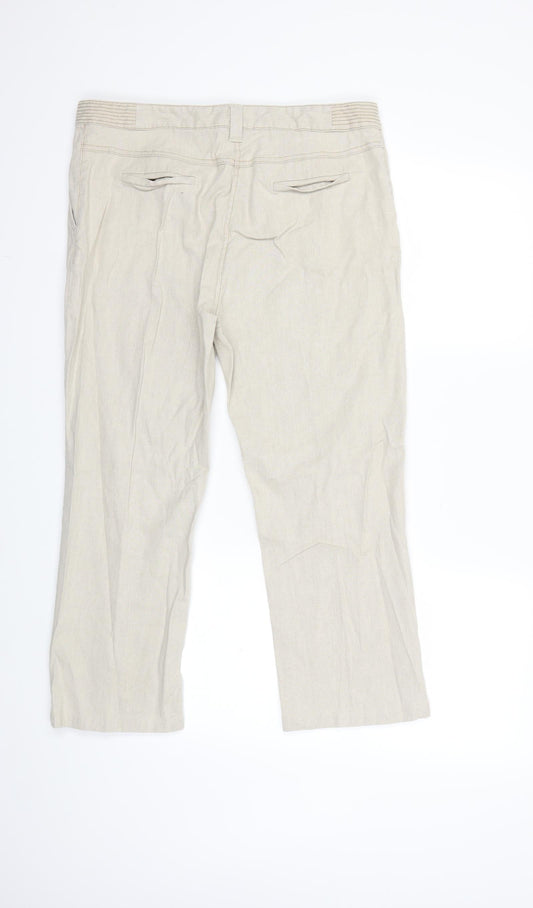 Per Una Womens Beige Trousers Size 14 L23 in