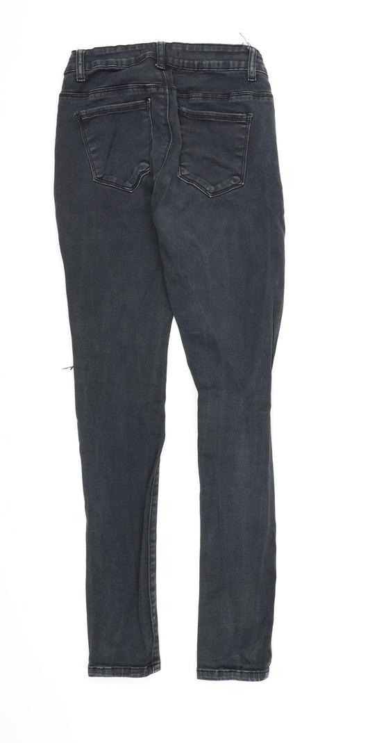 Preworn Womens Black Denim Skinny Jeans Size 10 L28 in - Skinny Jeans