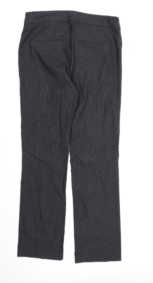 H&M Womens Grey Rayon Dress Pants Trousers Size 16 L28 in