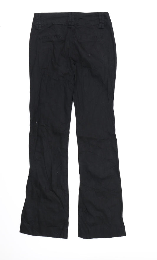 Preworn Womens Black Denim Bootcut Jeans Size 6 L30 in
