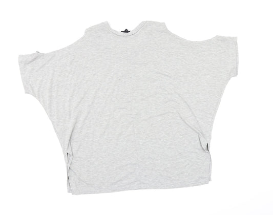 New Look Womens Grey Basic Blouse Size 14
