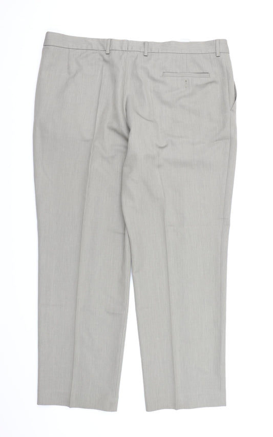 Greenwoods Mens Grey Rayon Dress Pants Trousers L30 in