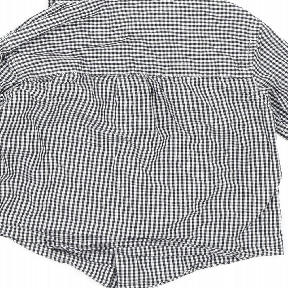 NEXT Boys Black Check Basic Button-Up Size 2-3 Years