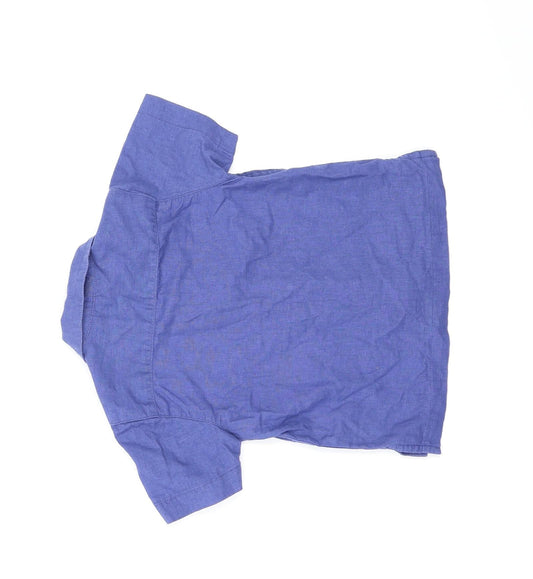 John Lewis Boys Blue Basic Button-Up Size 2 Years