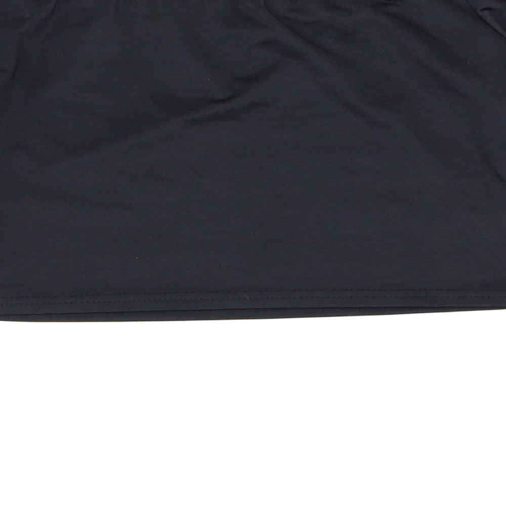 PRETTYLITTLETHING Womens Black Cropped Blouse Size 10