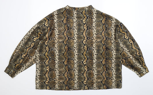 George Womens Multicoloured Animal Print Pullover Sweatshirt Size XL