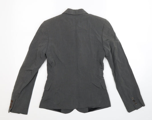 Preworn Womens Grey Jacket Suit Jacket Size 10