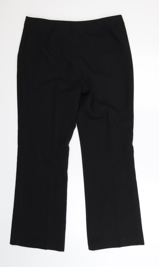 Marks and Spencer Womens Black Dress Pants Trousers Size 14 L29 in