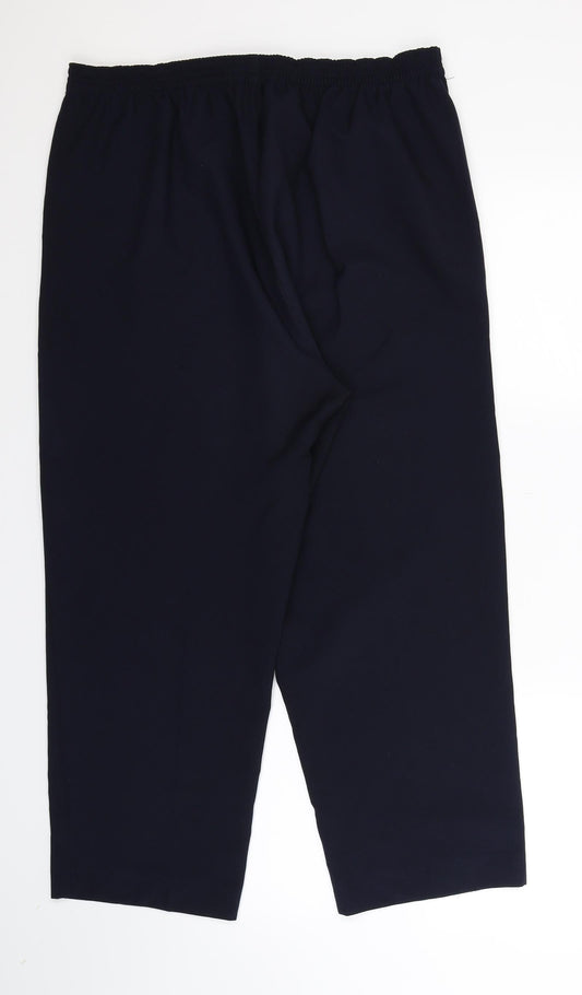 BM Womens Blue Trousers Size 14 L25 in
