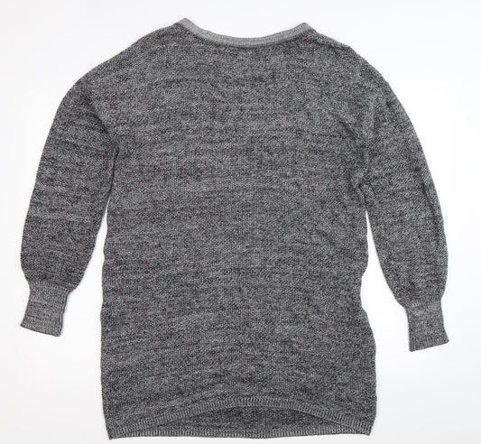 Betty Jackson Womens Grey Knit Pullover Jumper Size 14 - Oversized