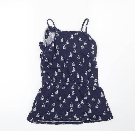 NEXT Girls Blue Basic T-Shirt Size 8 Years - Boat