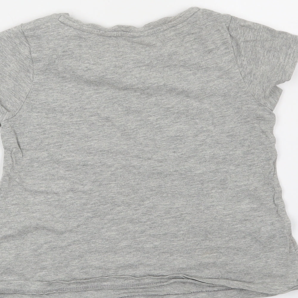 Gap Girls Grey Basic T-Shirt Size 4 Years - Made of Star Dust and Magic