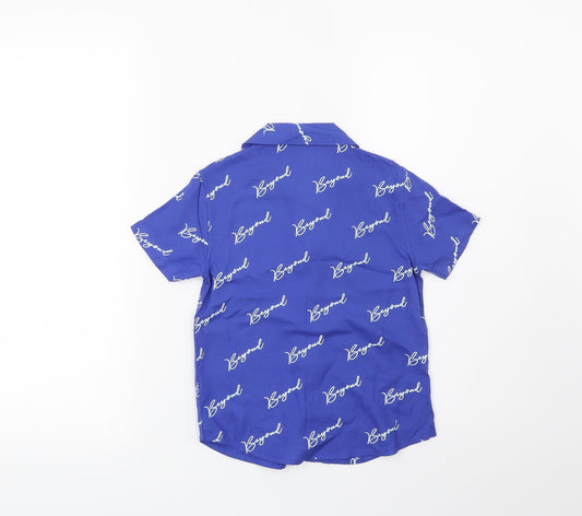 George Boys Blue Basic Button-Up Size 4-5 Years - Beyond