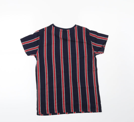 Threadboys Boys Blue Striped Basic T-Shirt Size 11-12 Years