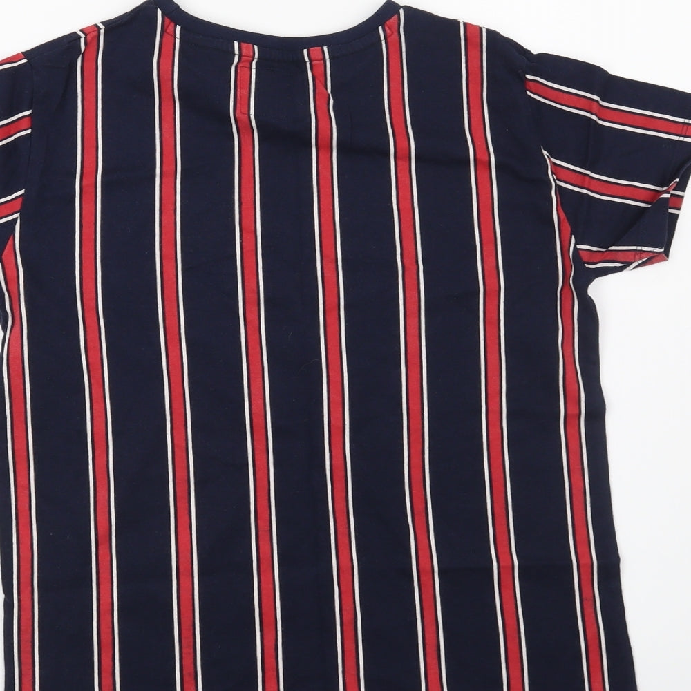 Threadboys Boys Blue Striped Basic T-Shirt Size 11-12 Years
