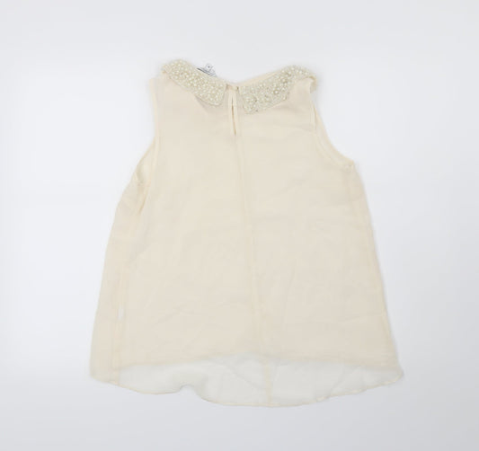 New Look Womens Beige Basic Blouse Size 10