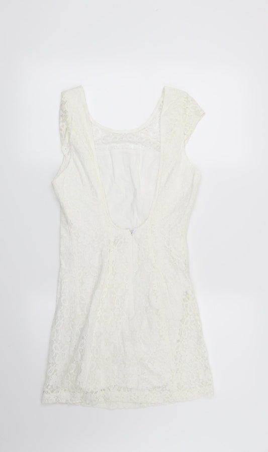 Hollister Womens White Floral Sheath Size XS