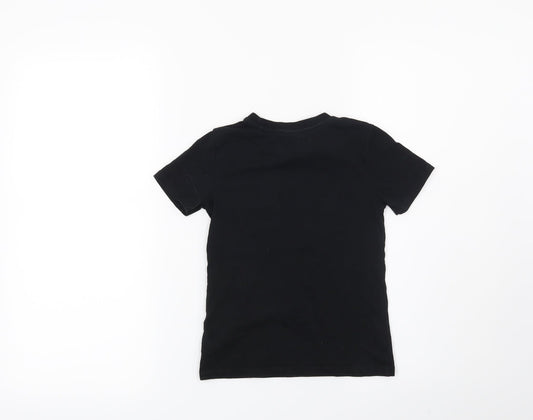 River Island Boys Black Basic T-Shirt Size 3-4 Years - London New York