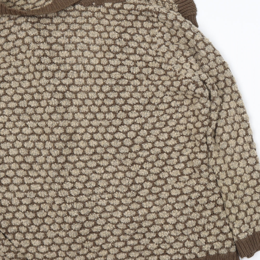 BM Womens Brown Cardigan Jumper Size XL