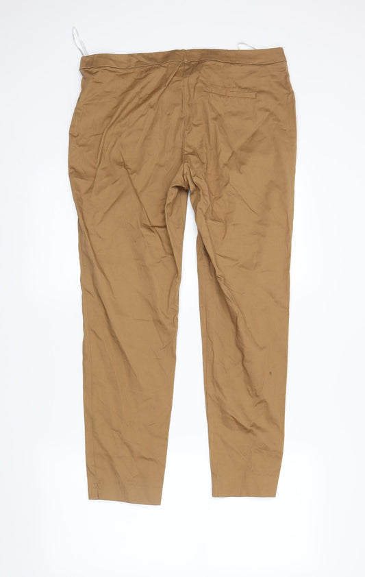 Dorothy Perkins Womens Brown Trousers Size 14 L27 in