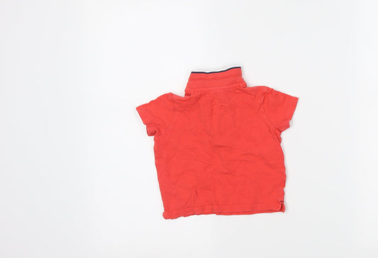 Fred & Flo Boys Red Basic Polo Size 9-12 Months