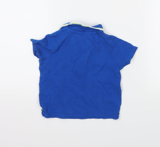 Fred & Flo Boys Blue Basic Polo Size 9-12 Months
