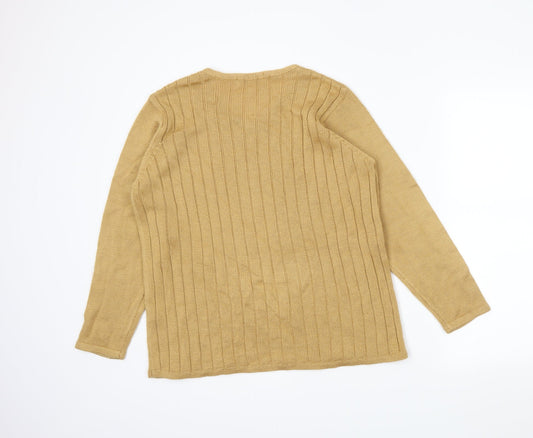 Daxon Womens Brown Pullover Jumper Size 14