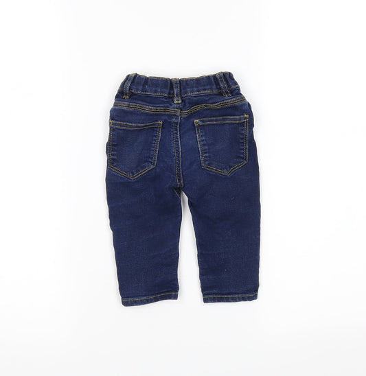 jpreworn Baby Blue Denim Cargo Jeans Size 9-12 Months
