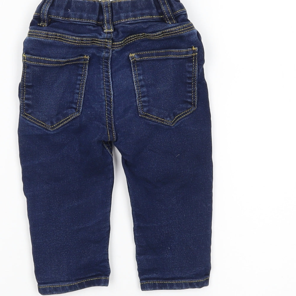 jpreworn Baby Blue Denim Cargo Jeans Size 9-12 Months
