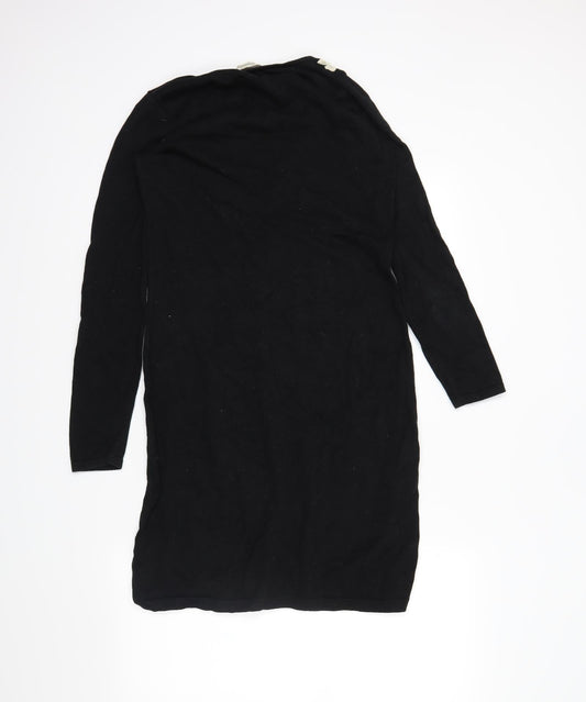 minsoon Womens Black Tunic Jumper Size S