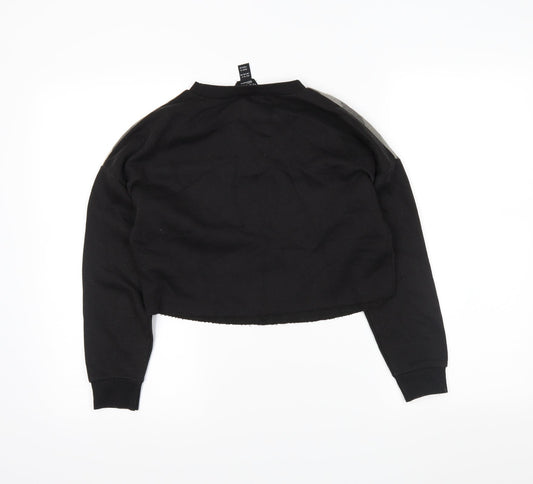 newlook Girls Black Camouflage Pullover Sweatshirt Size 10-11 Years