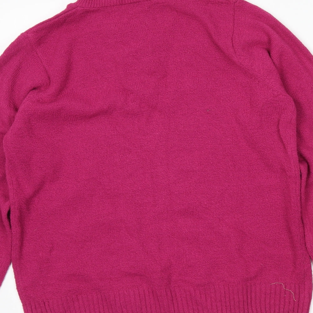 Honor Womens Pink Pullover Jumper Size S