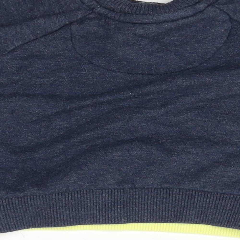 F&F Boys Grey Colourblock Pullover Jumper Size 0-3 Months - Little Hero