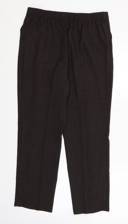 Marks and Spencer Womens Brown Trousers Size 12 L26.5 in