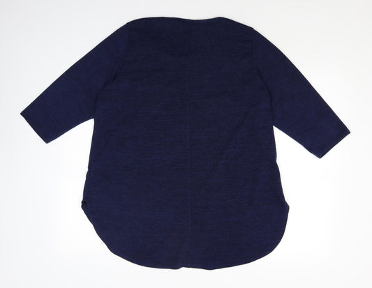 Amy K Womens Blue Knit Pullover Jumper Size 18