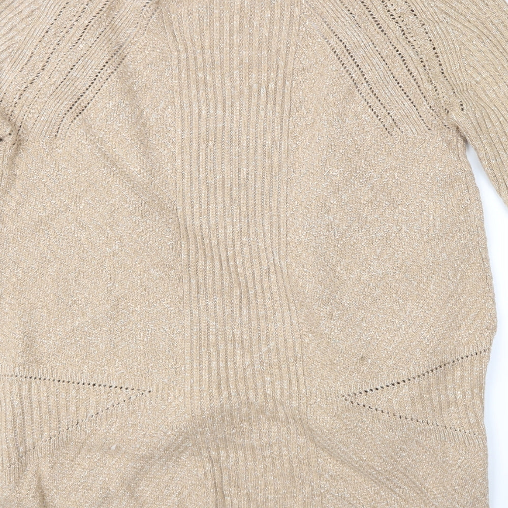 M&S Womens Beige Cardigan Jumper Size M