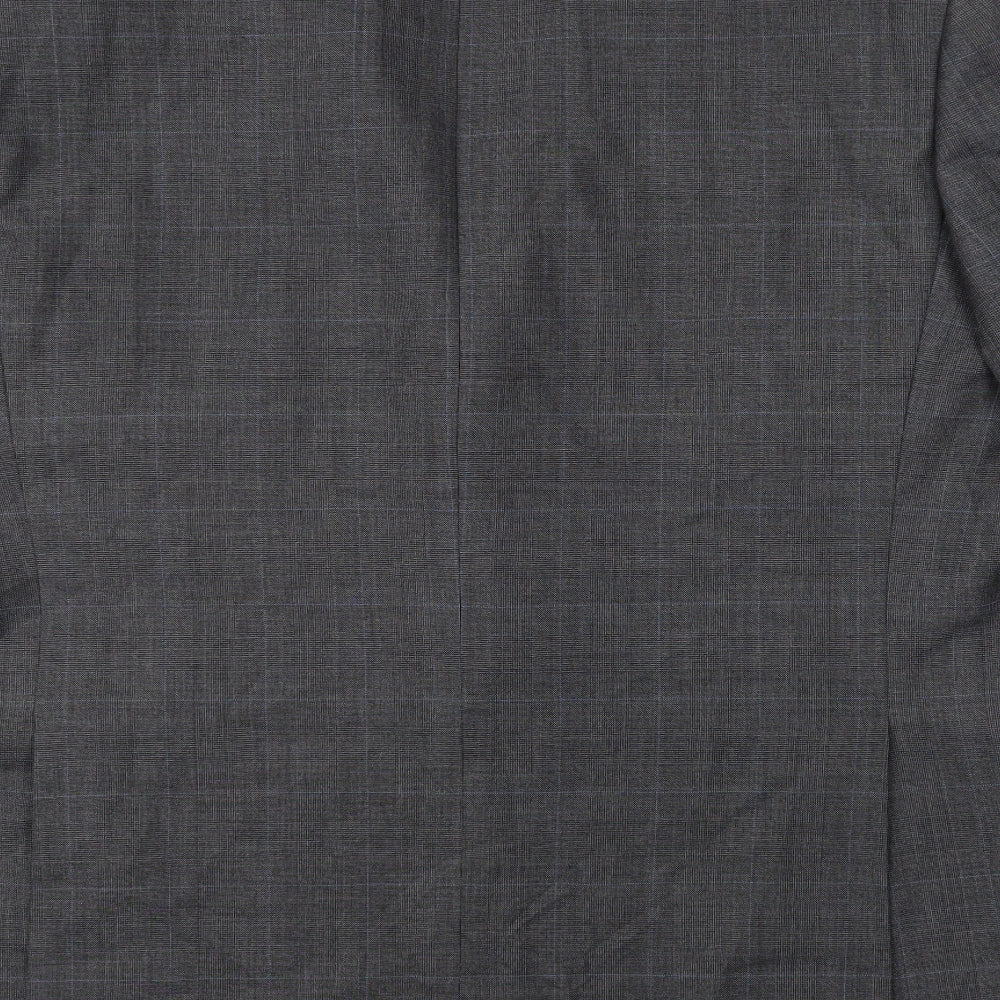 Brand and care label for Alfred Brown men’s green check jacket suit jacket, size M