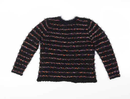 Chianti Womens Multicoloured Striped Shrug Jumper Size S