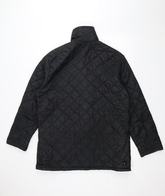 Bernard Weatherhill Womens Black Pea Coat Coat Size L